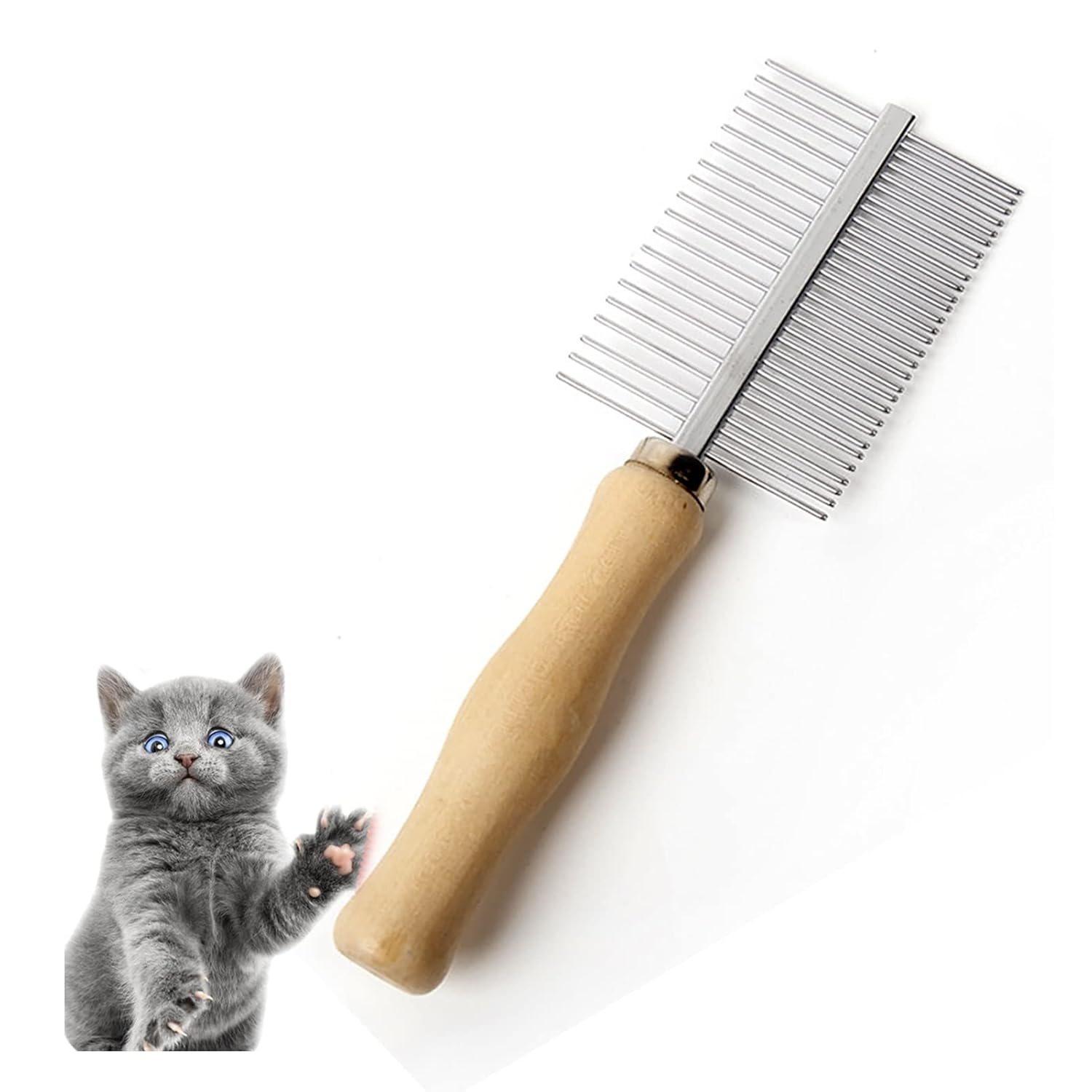 Comb Wood Handle Cat